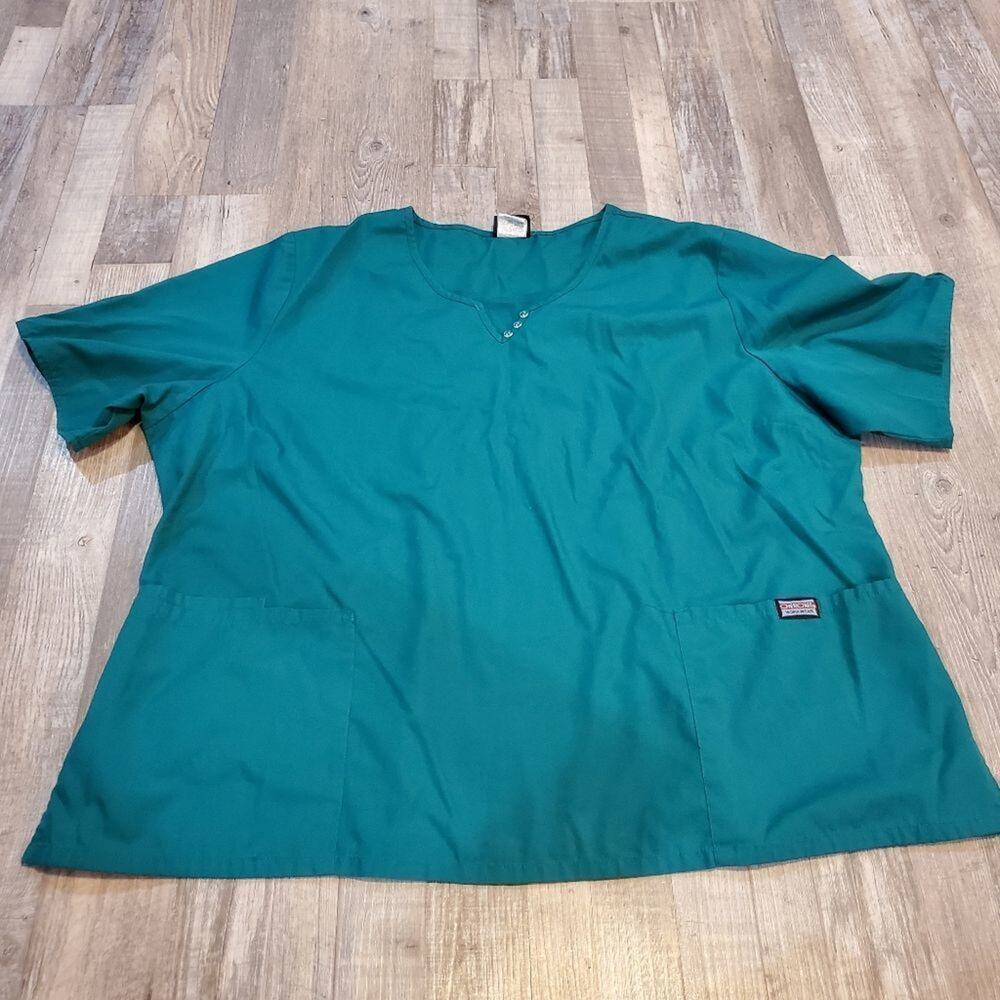Cherokee workwear 3xl women's green scrub top